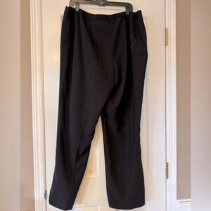 Kasper Black Straight Leg Pants with Elastic Waistband, 16W, NWOT